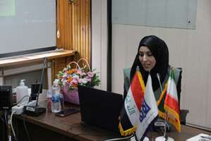 دفاع از پایان نامه جلسه دفاع زهرا محمد عطیه دانشجوی بین الملل کارشناسی ارشد رشته تکنولوژی هوشبری دانشکده پیراپزشکی