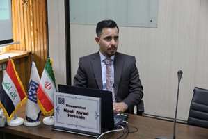 دفاع از پایان نامه نوح عواد حسین  دانشجوی بین الملل کارشناسی ارشد رشته تکنولوژی هوشبری دانشکده پیراپزشکی