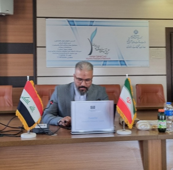 دفاع از پایان نامه مرتضی اسکندر مهدی البیرمانی دانشجوی بین الملل کارشناسی ارشد رشته تکنولوژی هوشبری دانشکده پیراپزشکی